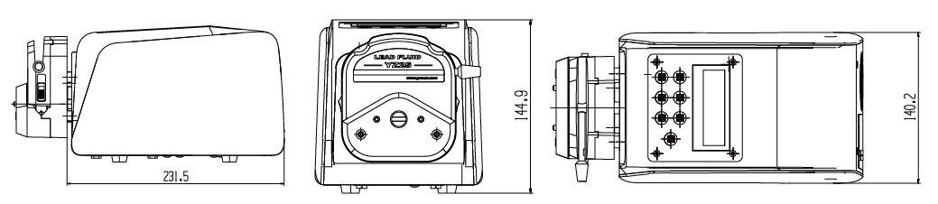 BT103S調速型蠕動泵尺寸圖